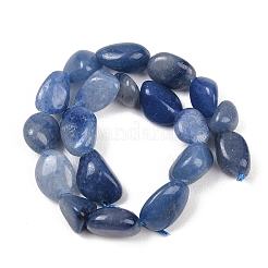 Природные голубые авантюрин бисером пряди&nbsp;G-K395-B03-02