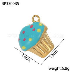 Подвески из нержавеющей стали 304 с эмалью&nbsp;STAS-OY010-98G
