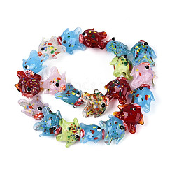 Бусы лэмпворк ручной работы&nbsp;LAMP-N036-22A