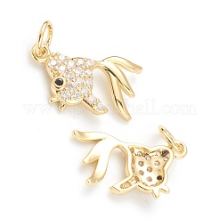 Латунные микропаве прозрачные подвески с фианитом&nbsp;ZIRC-B010-31G