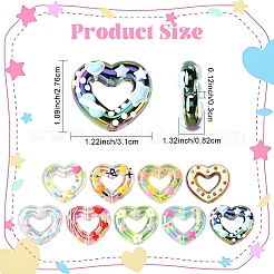 15 шт. Прозрачные акриловые бусины&nbsp;OACR-YW0003-81