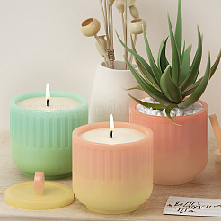 Формы для банок для свечей с полосками и колоннами&nbsp;LS-DIY-K073-04