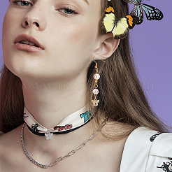 20шт 2 цвета латунные микропаве прозрачные кубические циркониевые подвески&nbsp;KK-PH0003-35