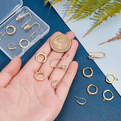 8 шт. 2-х стилевые латунные серьги-кольца с фурнитурой&nbsp;KK-BBC0001-39