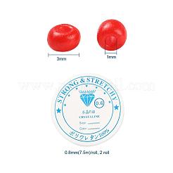 5 цвет плоских круглых акриловых бусин с буквами&nbsp;DIY-YW0002-54