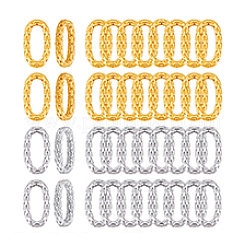 40 шт. 2-х цветные латунные соединительные кольца&nbsp;KK-PH0012-20