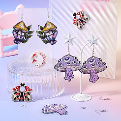 Набор для самостоятельного изготовления акриловых сережек-грибов&nbsp;DIY-TA0009-64