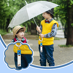 Брелок для ключей из искусственной кожи и хлопка с именным маркером&nbsp;AJEW-WH0514-012