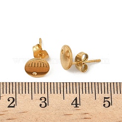 Фурнитура для сережек-гвоздиков из нержавеющей стали 304&nbsp;STAS-V015-26B-G