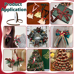 1 рулон красной и зеленой клетчатой рождественской поликоттоновой ленты&nbsp;OCOR-PH0007-29B