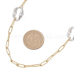 Ожерелья из цепочек-скрепок с овальными звеньями из нержавеющей стали 304&nbsp;NJEW-JN05723-01