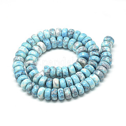 Синтетический океан белого нефрита бисер пряди&nbsp;G-S257-5x10mm-02