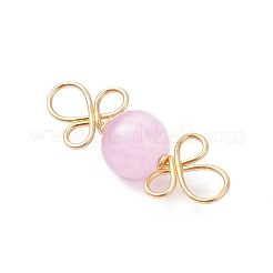 Окрашенный натуральный селенит круглые звенья соединительные подвески&nbsp;PALLOY-TA00298-01