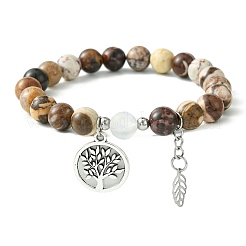 Природные и синтетические Gemstone браслеты простирания&nbsp;BJEW-JB09885