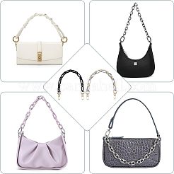 Ручки для пакетов с цепочками из акрила и краской ccb&nbsp;AJEW-FH0001-25