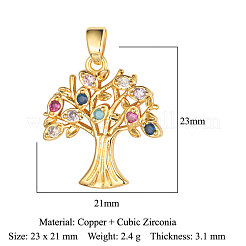 Латунные микро проложить кубического циркония подвески&nbsp;ZIRC-OY001-49G