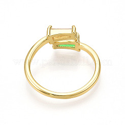 Манжеты из латуни с микро паве кубический цирконий для женщин&nbsp;KK-T070-111