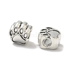 Тибетский стиль сплава цинка собака Прайнтс европейские бисер&nbsp;X-MPDL-R038-008AS-RS