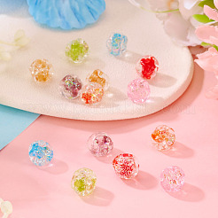 14 шт. 7-х цветные бусины ручной работы из фольги в технике лэмпворк&nbsp;FOIL-TA0001-07