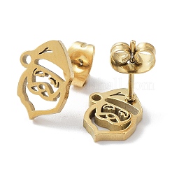 Серьги-гвоздики из нержавеющей стали 304&nbsp;LS-EJEW-H136-14G