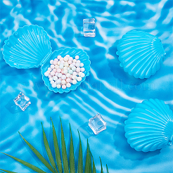 Пластиковый ящик для хранения конфет в форме ракушки&nbsp;LS-AJEW-WH0472-90A