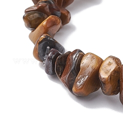 Эластичные браслеты из натурального тигрового глаза для женщин&nbsp;BJEW-JB12304-01