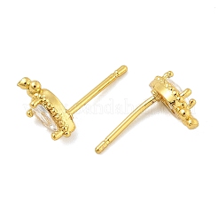 Серьги-гвоздики из циркония&nbsp;EJEW-R016-26G-17