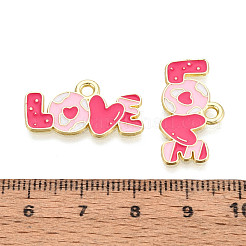 Подвески из сплава с эмалью ко дню святого валентина&nbsp;ENAM-T023-19B