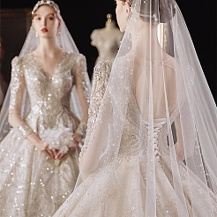 Замена молнии в женском свадебном платье&nbsp;DIY-WH0304-364A