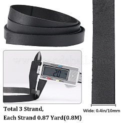 3 шт. плоский кожаный шнур для украшений&nbsp;WL-GF0001-16C-02