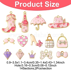 28шт 14 стиля подвески из сплава с эмалью&nbsp;ENAM-FS0002-25