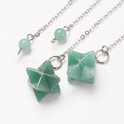 Чакра натуральный зеленый авантюрин биолокационные маятники&nbsp;G-F516-01F