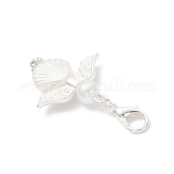Подвески из искусственного жемчуга и сплава ангелов&nbsp;HJEW-JM04079-03