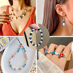 1 нить бусины лэмпворк ручной работы&nbsp;LAMP-TA0001-84C