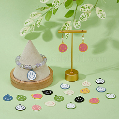 50шт 10 цвета сплава эмалевые подвески&nbsp;ENAM-DC0001-85