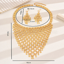 Набор из ожерелья и серег из сплава с геометрическим узором для невесты&nbsp;OF5309