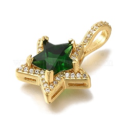 Латунные микро проложить кубического циркония подвески&nbsp;KK-K389-045G