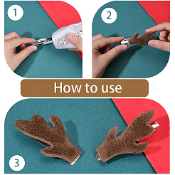 40 шт. 4-цветная плюшевая ветка снеговика в форме рога&nbsp;DOLL-GF0001-09