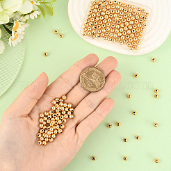 200 шт. латунные распорные бусины для покрытия стойки&nbsp;KK-PA0001-03C-G