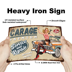 Старинный металлический оловянный знак&nbsp;AJEW-WH0189-376