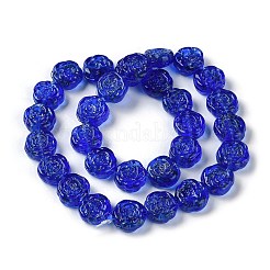 Нить золотых песочных бусин лэмпворк ручной работы&nbsp;LAMP-Z007-06F