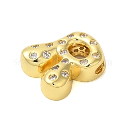 Покрытие стойки латунь микро паве прозрачные перданты из кубического циркония&nbsp;KK-C067-11G-R