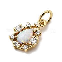 Подвески-слезинки из синтетического опала&nbsp;KK-H089-04A-01