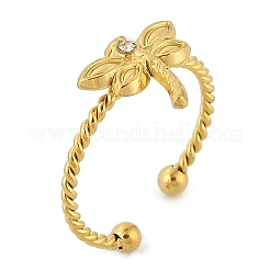 Кольца-манжеты из нержавеющей стали 304 с кристаллами и стразами для женщин&nbsp;LS-RJEW-G338-02G