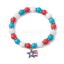 Синтетические бирюзовые браслеты&nbsp;BJEW-JB12437