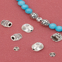 80шт 4 стиля бусины из сплава в тибетском стиле&nbsp;TIBEB-LP0001-77
