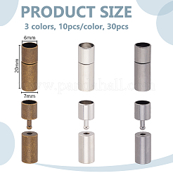 30 шт. 3-х цветные латунные штыковые застежки&nbsp;KK-OC0001-60A