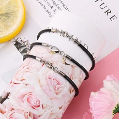 Натуральной кожи делает шнур браслет&nbsp;X-AJEW-JB00016-03