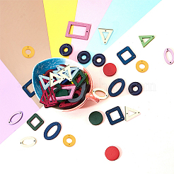 Подвески из дерева смешанного стиля&nbsp;WOOD-SC0001-02