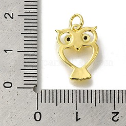 Подвеска из латуни с микропаве и кубическим цирконием с покрытием в виде совы&nbsp;KK-H485-17G